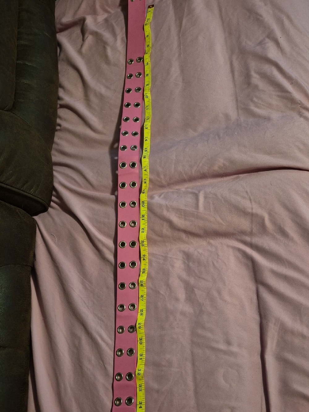 Source Unknown Pink Double-Row Grommet Belt